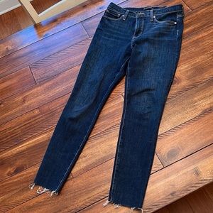 Banana Republic dark wash midrise skinny jeans in size 28